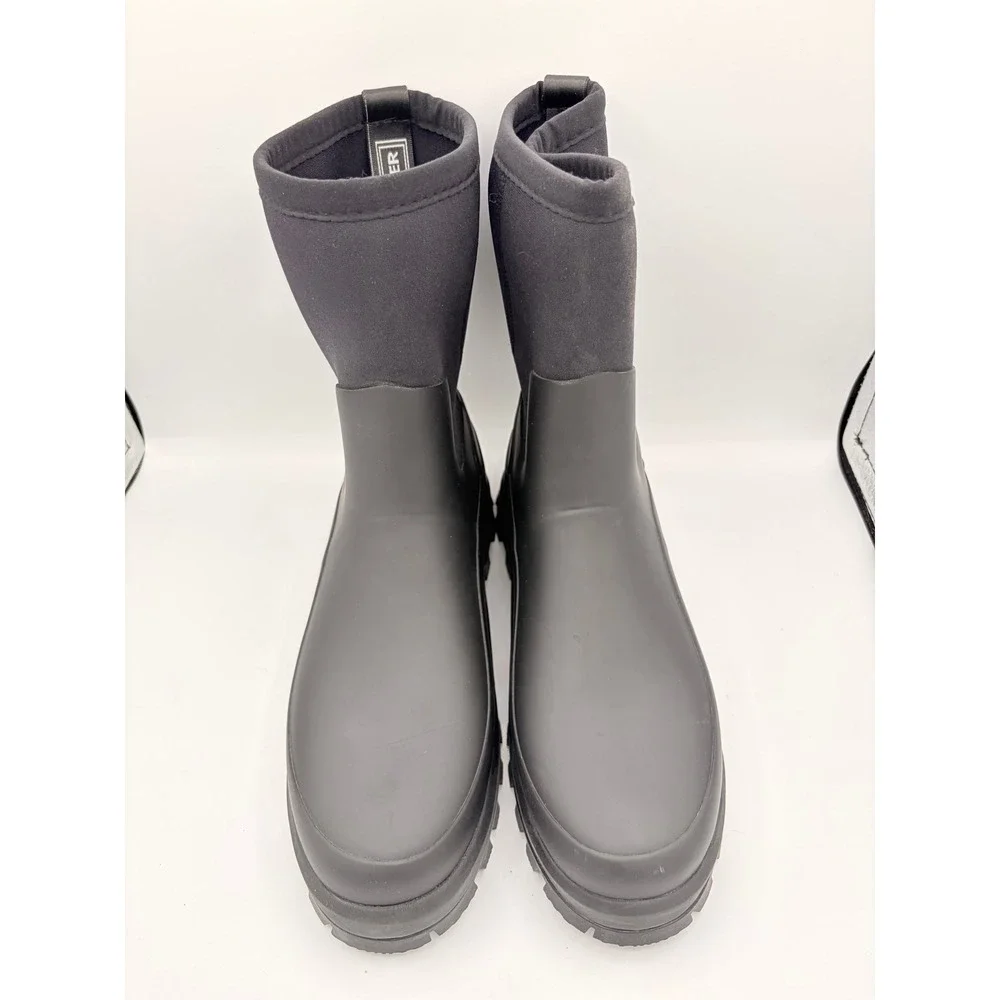 Hunter City Explorer Short Neoprene Boots 8 Black Waterproof Lug Sole Rain